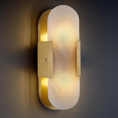 Brass Alabaster Wall Sconce